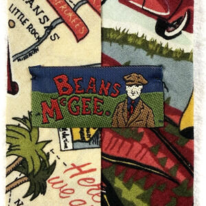 Vintage Beans McGee cotton tie Route 66 Novelty Travel
